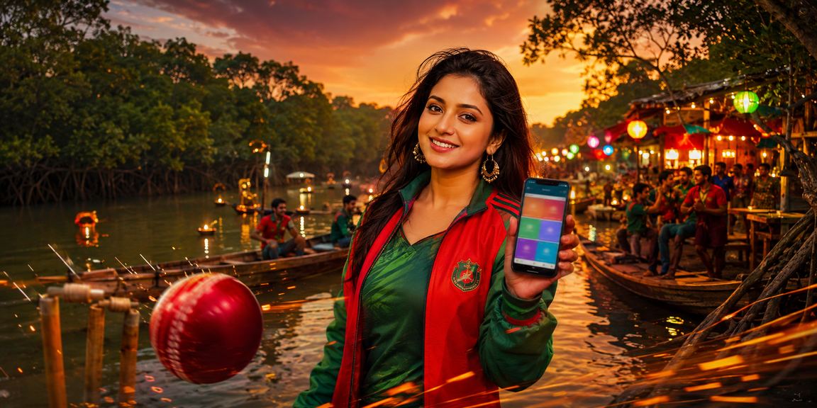সুন্দরবনে রাতের বাজারে ক্রিকেট বাজির দৃশ্য এবং প্রোমোশন